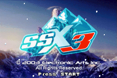 SSX 3 title screen for GameBoy Advance
